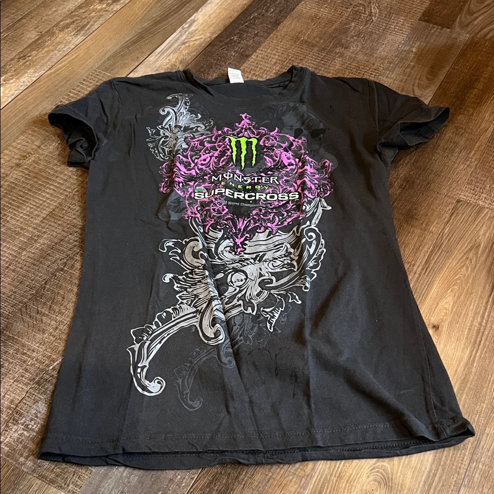 Tultex Kids Black and Pink Graphic Tee